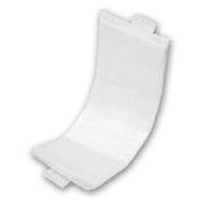 A white, rectangular, flexible medical or wound dressing pad seen against a plain background, slightly bent upwards at both ends—an essential part of caring for your body, much like learning how to improve gut health can support overall well-being.