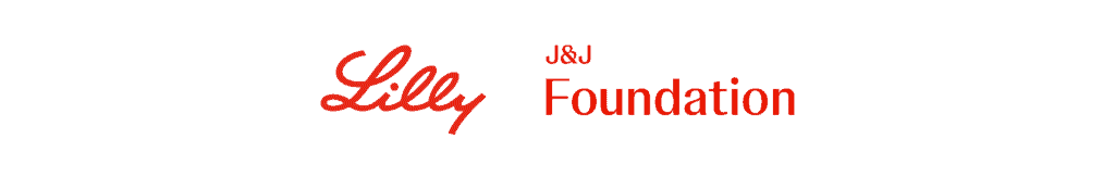 Logo with the word Lilly in red script, J&J in smaller red text above, and Foundation in red sans-serif font, all on a white background—perfect for a pelvic floor podcast or women’s health initiative.