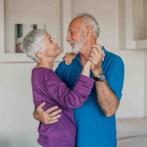 man and woman dancing.