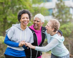 group of women laughing.