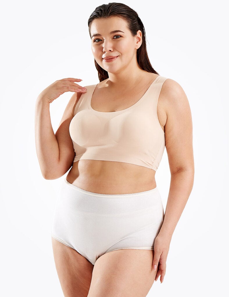 woman wearing Carer incontinence underwear.